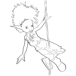 Hanging On Rope Arthur Free Coloring Page for Kids