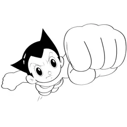 Astro Boy Free Coloring Page for Kids