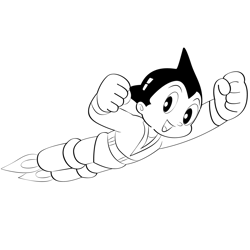Cutiest Astro Boy Free Coloring Page for Kids
