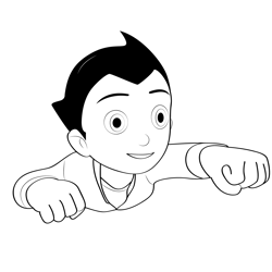 Hero Astro Boy Free Coloring Page for Kids
