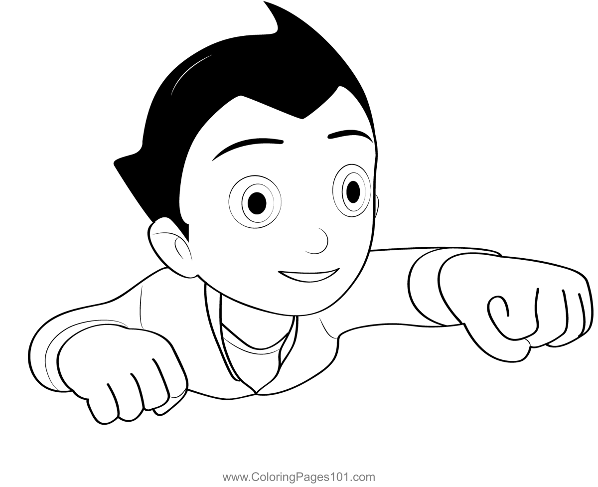 Hero Astro Boy Coloring Page for Kids - Free Astro Boy Printable ...