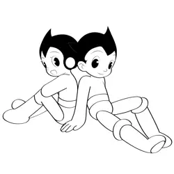 Jetter Mars And Astro Boy Free Coloring Page for Kids