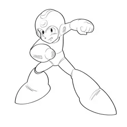 The Megaman Free Coloring Page for Kids