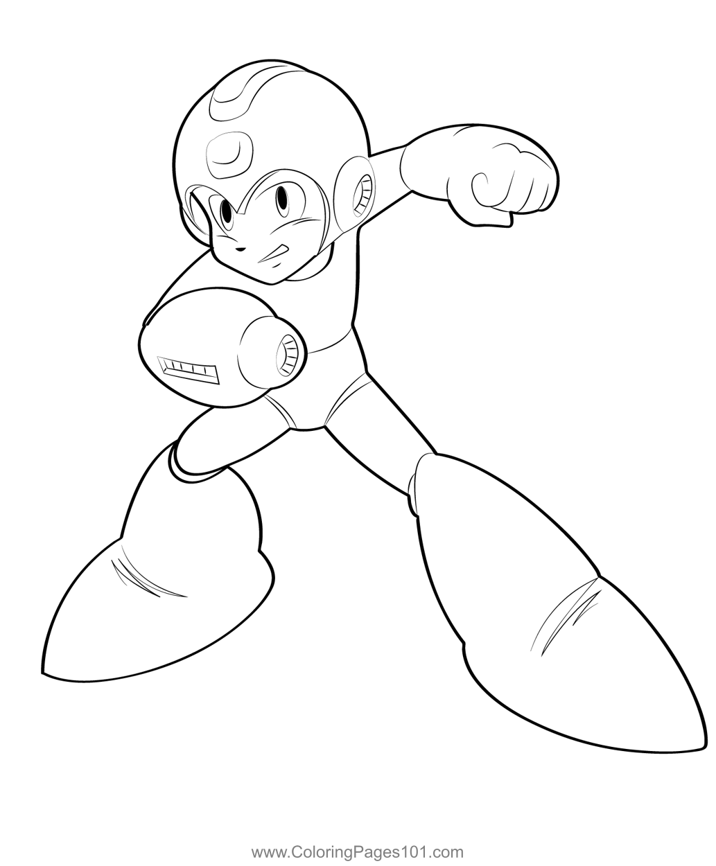 Megaman Zwart Nul Behang