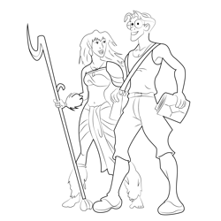 Milo And Kida Free Coloring Page for Kids