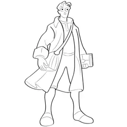 Standing Milo Free Coloring Page for Kids