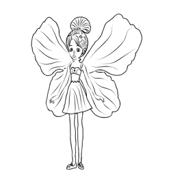 Barbie Thumbelina 1 Free Coloring Page for Kids