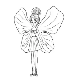 Barbie Thumbelina 1 Free Coloring Page for Kids