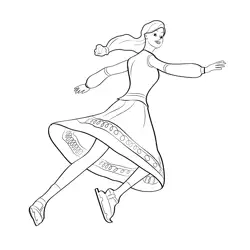 Running Annika Free Coloring Page for Kids