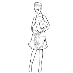 Sad Annika And Shiver Free Coloring Page for Kids
