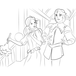 Corinne And Louis Free Coloring Page for Kids