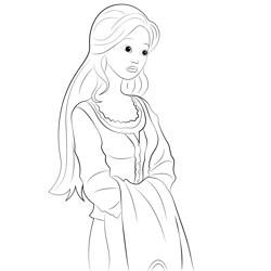 Sad Barbie Free Coloring Page for Kids