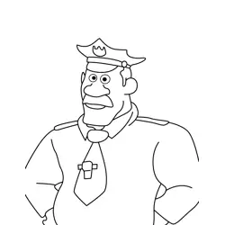 Officer Fred O'hanlon Free Coloring Page for Kids
