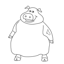 Pig 1 Free Coloring Page for Kids