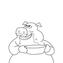 Pig 2 Free Coloring Page for Kids