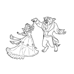 Beauty And The Beast 1 Free Coloring Page for Kids