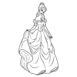 Beauty And The Beast 2 Free Coloring Page for Kids