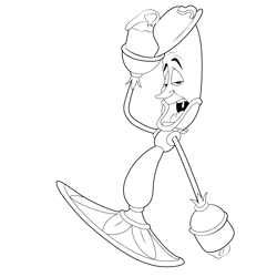 Dancing Lumiere Free Coloring Page for Kids