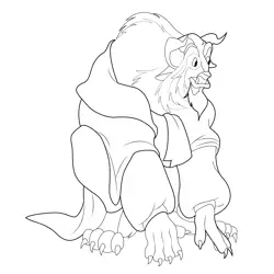 The Beast Free Coloring Page for Kids