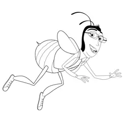 The Adam Flayman Bee Free Coloring Page for Kids