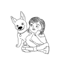 Bolt 2 Free Coloring Page for Kids