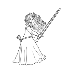 Brave 3 Free Coloring Page for Kids