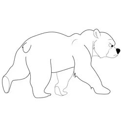 Angry Bear Free Coloring Page for Kids