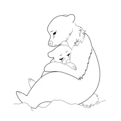 Crying Bears Free Coloring Page for Kids