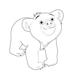 Cute Koda Free Coloring Page for Kids