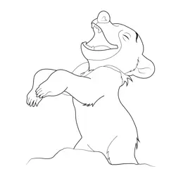 Laughing Koda Free Coloring Page for Kids