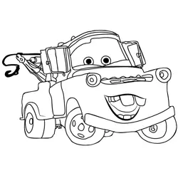 Cars Disney 1 Free Coloring Page for Kids