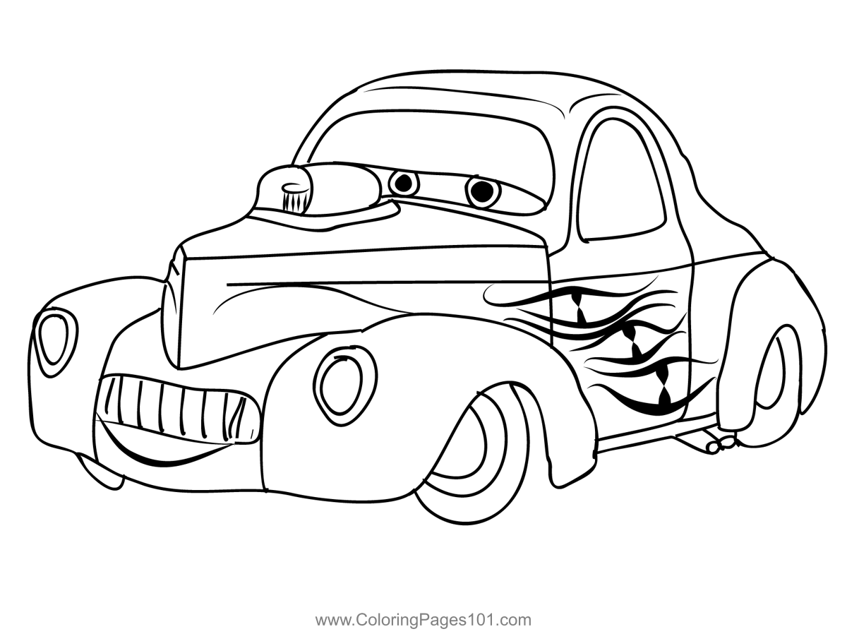 Cars Disney 2 Coloring Page For Kids - Free Cars Printable Coloring Pages  Online For Kids - Coloringpages101.Com | Coloring Pages For Kids