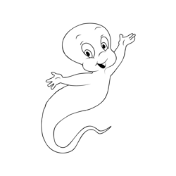 Casper 1 Free Coloring Page for Kids