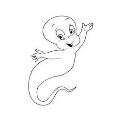 Casper 1 Free Coloring Page for Kids