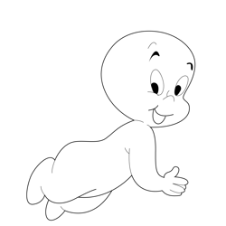Casper Walking On Wall Free Coloring Page for Kids