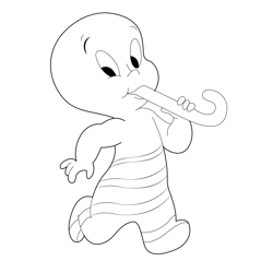 Little Casper Free Coloring Page for Kids