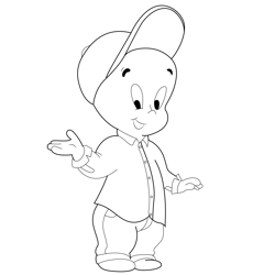 Nice Casper Free Coloring Page for Kids