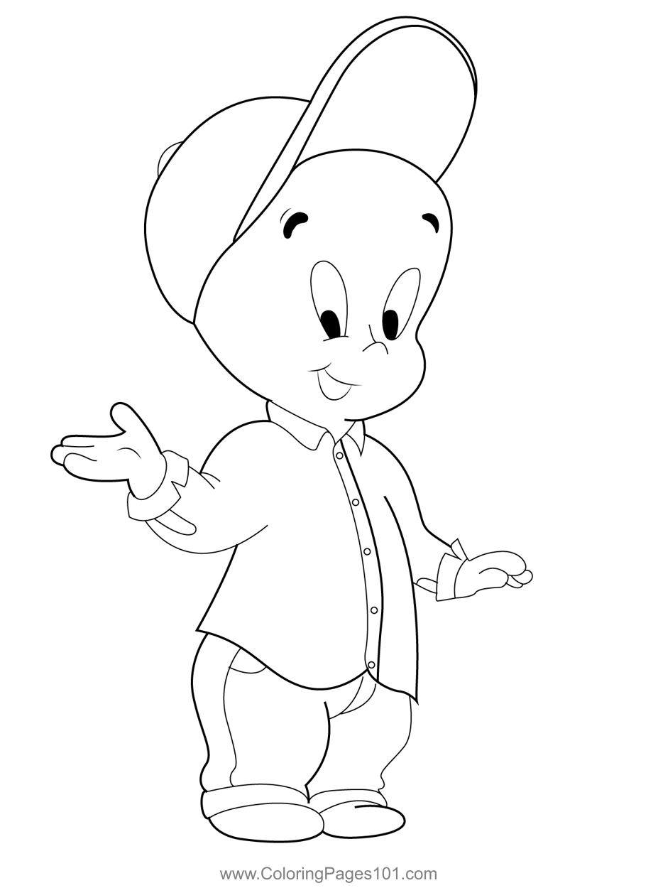 Nice Casper Coloring Page for Kids - Free Casper Printable Coloring