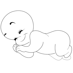 Sleep Casper Ghost Free Coloring Page for Kids