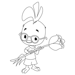 Chicken Little Valentines Day Free Coloring Page for Kids