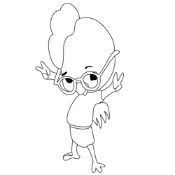 Nice Chicken Little Free Coloring Page for Kids
