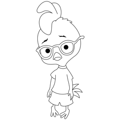 Sad Chicken Little Free Coloring Page for Kids