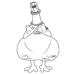 Chicken Run 1 Free Coloring Page for Kids