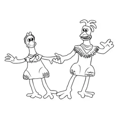 Chicken Run 3 Free Coloring Page for Kids