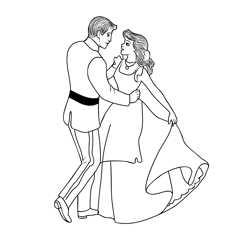 Cinderella 2 Free Coloring Page for Kids