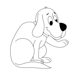 Clifford Paw Up Free Coloring Page for Kids