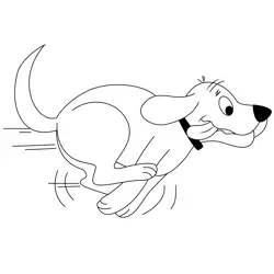 Clifford Running Fast Free Coloring Page for Kids
