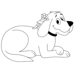 Clifford The Big Red Dog And Emily Free Coloring Page for Kids