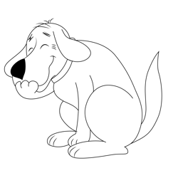 Laughing Clifford Free Coloring Page for Kids