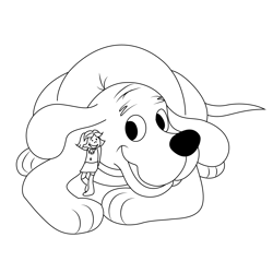 Relax Clifford Free Coloring Page for Kids